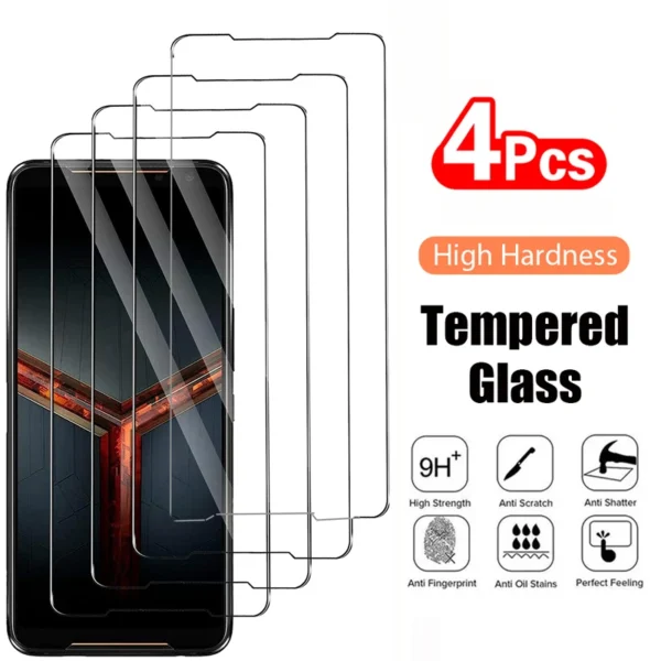 Lot de 4 films de protection en verre trempé 9H 2.5D pour smartphone Asus