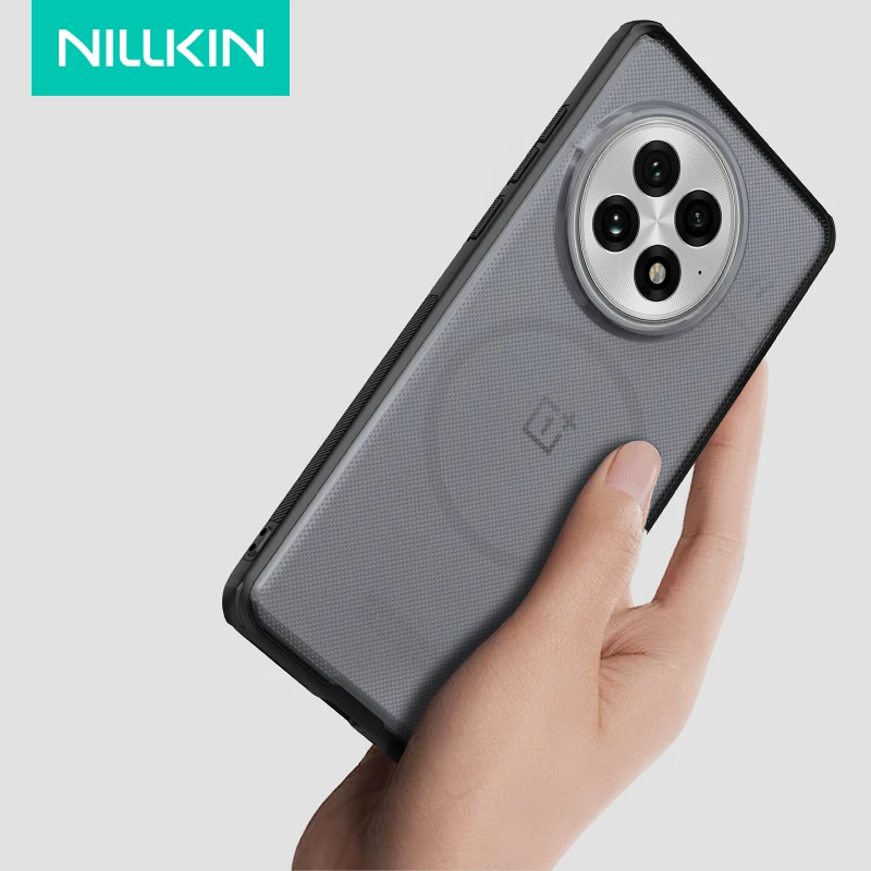 Coque Magnétique Nillkin Super Frosted Shield Pro pour OnePlus 13 5G - Noir Givré Transparent image 3
