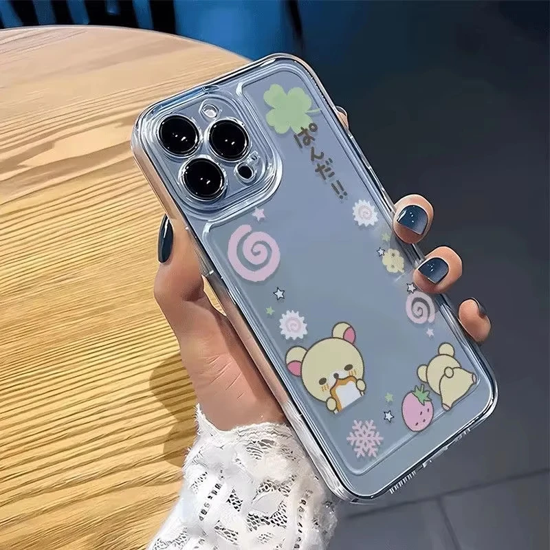 Coque transparente souple motif ours et fraise pour Samsung image 3