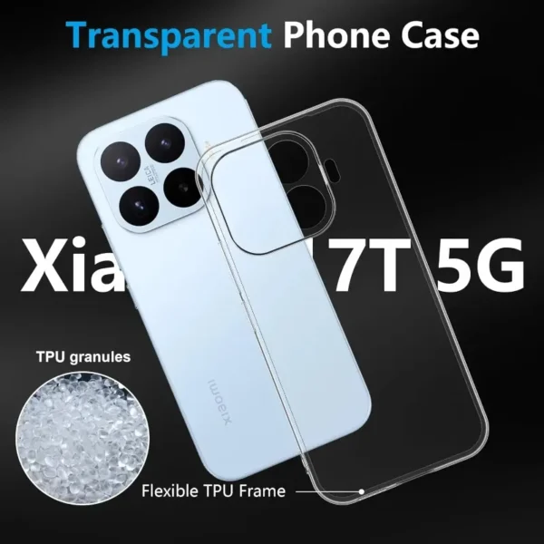 Coque de Protection Transparente et Ultra-Fine pour Xiaomi 17T Pro vue 2