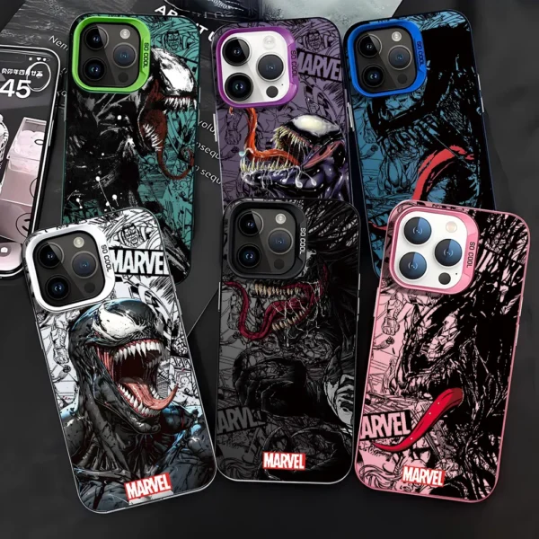 Coque de téléphone anti-chute mate Lovely Venoms pour iPhone 17, 17e, 16e, 16, 15, 14, 13, 12, 11 mini, Pro Max, X, XR, XSMAX, Air Plus