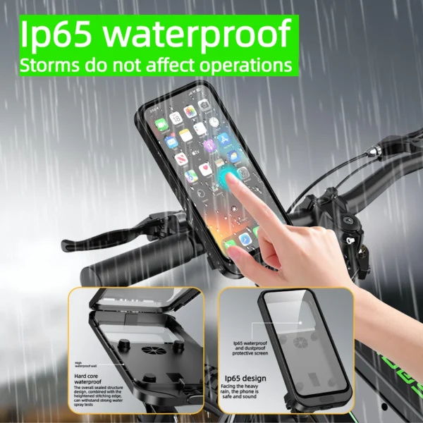 Support de Téléphone pour Moto et Vélo Anti-Vibration avec Rotation 360° vue 2
