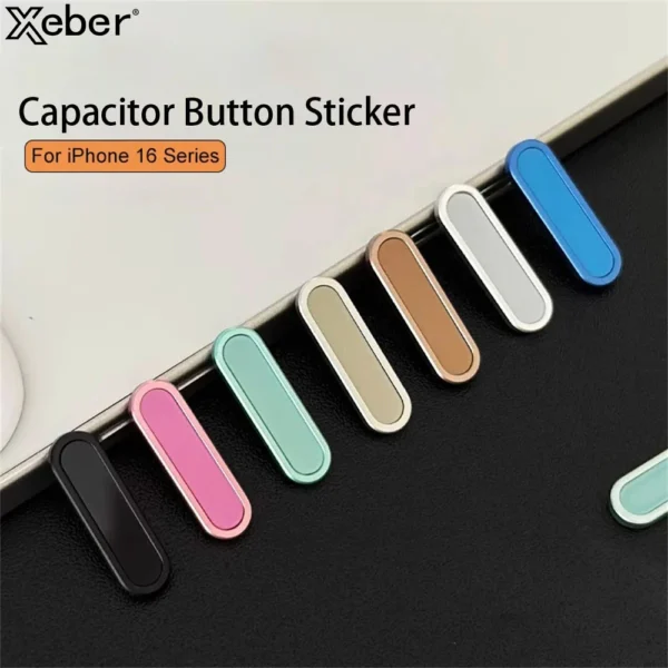 Autocollant en verre métallique et bouton de commande pour iPhone