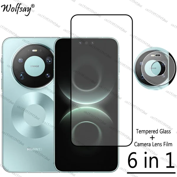 Verre trempé de protection intégrale et film pour objectif pour Huawei Mate