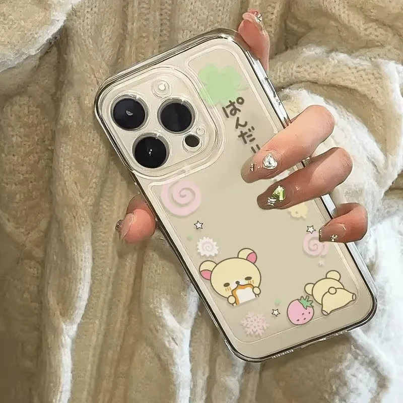 Coque transparente souple motif ours et fraise pour Samsung image 5