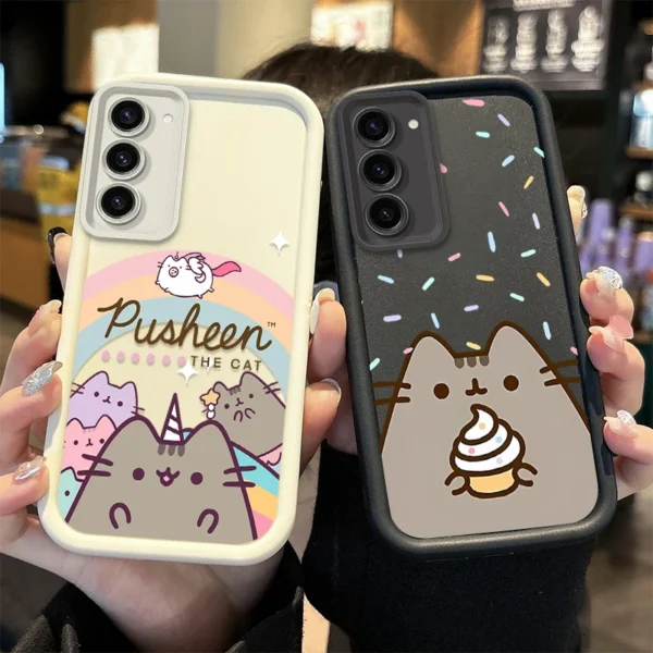 Coque de téléphone motif chat Pusheen pour Samsung Galaxy