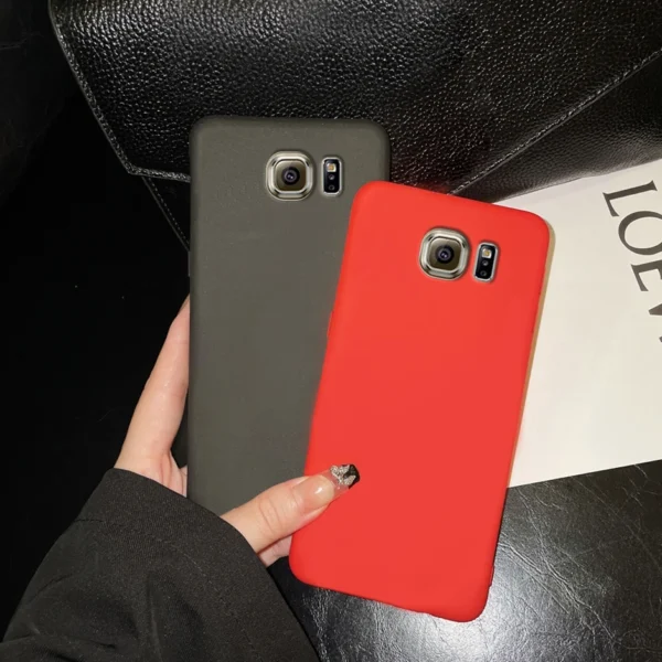 Pour Samsung Galaxy S6 S7 Edge étui Galaxy S8 S9 S10 Plus couverture arrière coque unie pour Samsung S10 + S9 + S8 + S10e coques de téléphone Fundas