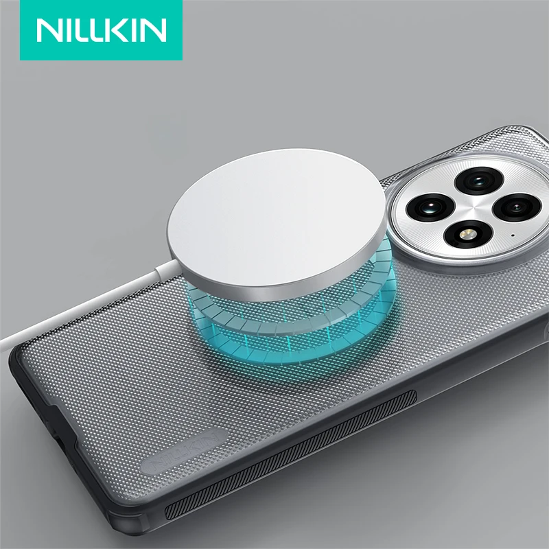 Coque Magnétique Nillkin Super Frosted Shield Pro pour OnePlus 13 5G - Noir Givré Transparent image 5