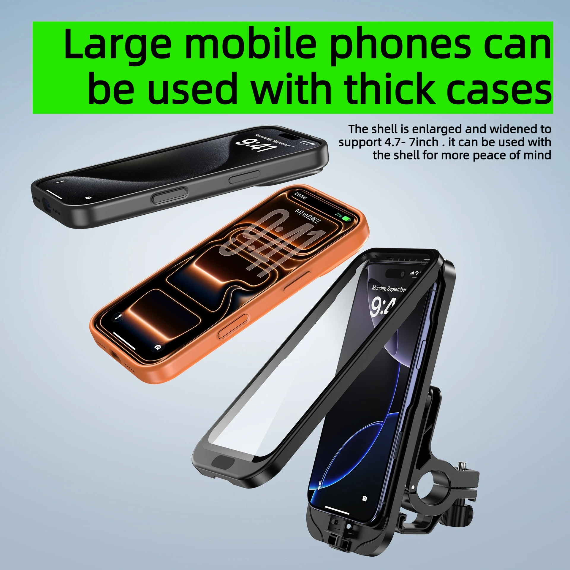Support de Téléphone pour Moto et Vélo Anti-Vibration avec Rotation 360° image 4